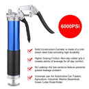 Grease Gun Pressure Pistol Grip Dual Flow 6000PSI Flex Hose Industrial Quality - Tavice