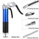 Grease Gun Pressure Pistol Grip Dual Flow 6000PSI Flex Hose Industrial Quality - Tavice