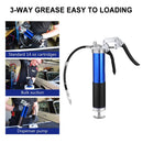 Grease Gun Pressure Pistol Grip Dual Flow 6000PSI Flex Hose Industrial Quality - Tavice