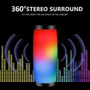 Green LED Bluetooth Speaker with Radio and Music Light Features - Tavice