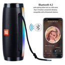 Green LED Bluetooth Speaker with Radio and Music Light Features - Tavice