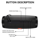 Green LED Bluetooth Speaker with Radio and Music Light Features - Tavice