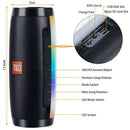 Green LED Bluetooth Speaker with Radio and Music Light Features - Tavice