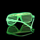 Green LED Glasses Light Up Shutter Shades Sunglasses Glow In The Dark Neon Party Toys - Tavice
