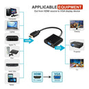 HDMI Male to VGA Female 1080p Adapter Video Cable Converter - Tavice