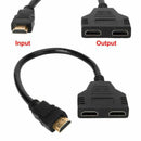 HDMI Splitter 1 In 2 Out Cable Adapter – 1080p Full HD Display Duplicator
