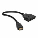 HDMI Splitter 1 In 2 Out Cable Adapter – 1080p Full HD Display Duplicator
