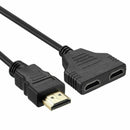 HDMI Splitter 1 In 2 Out Cable Adapter – 1080p Full HD Display Duplicator
