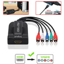 HDMI to 1080P Component Video YPbPr 5RCA RGB Converter Adapter R/L Audio Output - Tavice