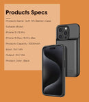 iPhone 15 Pro Max Power Bank 5000mAh Battery Charger Case Charging Cover - Tavice
