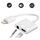 iPhone to 3.5mm Splitter 2in1 Adapter to AUX Headphone and Charger - Tavice