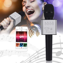 Karaoke Microphone Wireless Bluetooth Speaker Handheld Mic USB Player - Tavice
