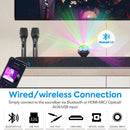 Karaoke Soundbar Bluetooth Speaker Subwoofer Surround w/ 2 Wireless Microphones - Tavice