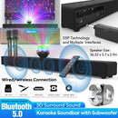 Karaoke Soundbar Bluetooth Speaker Subwoofer Surround w/ 2 Wireless Microphones - Tavice