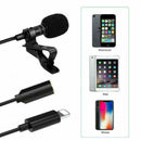 Lapel Lavalier Microphone For iPhone 13 12 XS XR X 11 Pro Youtube Video Recording Mic - Tavice
