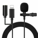 Lapel Lavalier Microphone For iPhone 13 12 XS XR X 11 Pro Youtube Video Recording Mic - Tavice
