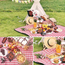 Large Picnic Blanket Premium Cashmere RED Rug Waterproof Mat Outdoor - Tavice