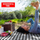 Large Picnic Blanket Premium Cashmere RED Rug Waterproof Mat Outdoor - Tavice