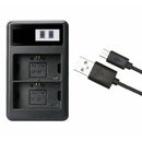 LP-E6 Battery + LCD Dual FAST Charger For Canon EOS 80D 70D 60D 7D 6D | Upgraded Capacity | Compatible with LP-E6N - Battery Mate