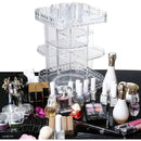 Makeup Organizer 360-Degree Rotating Cosmetic Storage Box Adjustable Display Case - Tavice