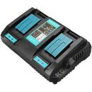 Makita 18V DC18RD Compatible Rapid Charger | Dual Port Lithium-Ion Battery Charger - Tavice