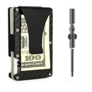 Men Carbon Fiber Credit Card Holder RFID Blocking Slim Wallet Money Clip Purse - Tavice