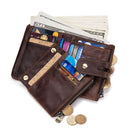 Men's RFID Blocking Wallet Leather Purse Card Slots Coins Holder Chain - Tavice