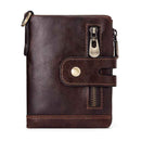 Men's RFID Blocking Wallet Leather Purse Card Slots Coins Holder Chain - Tavice