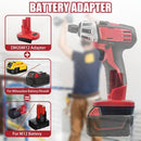 Milwaukee M12 12V Battery Adapter to Dewalt or Milwaukee 18V Battery - Battery Mate