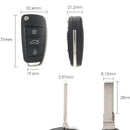 Modify Flip Remote Key for Audi A3 S3 A4 S4 TT 2006 2007 2008 P/N:8P0 837 220 D - Tavice