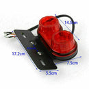 Motorcycle Led Rear Tail Light Brake Indicator Light Number Plate 12V Red T7 - Tavice