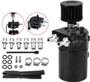 Oil Catch Can Breather Universal Baffled Diesel Reservoir Tank Petrol Filter Kit - Tavice