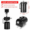 Oil Catch Can Breather Universal Baffled Diesel Reservoir Tank Petrol Filter Kit - Tavice