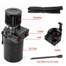 Oil Catch Can Breather Universal Baffled Diesel Reservoir Tank Petrol Filter Kit - Tavice