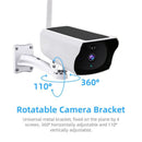 Outdoor Wireless Solar-Powered WiFi PTZ CCTV Camera with Battery + 64gb Memory Card Security IP Cam with Siren, Spotlight, Night Vision, AI Motion Detection - Tavice