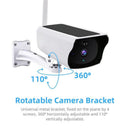 Outdoor Wireless Solar-Powered WiFi PTZ CCTV Camera with Battery + 64gb Memory Card Security IP Cam with Siren, Spotlight, Night Vision, AI Motion Detection - Battery Mate