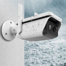 Outdoor Wireless Solar-Powered WiFi PTZ CCTV Camera with Battery + 64gb Memory Card Security IP Cam with Siren, Spotlight, Night Vision, AI Motion Detection - Tavice