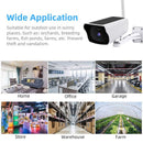 Outdoor Wireless Solar-Powered WiFi PTZ CCTV Camera with Battery + 64gb Memory Card Security IP Cam with Siren, Spotlight, Night Vision, AI Motion Detection - Tavice