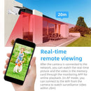 Outdoor Wireless Solar-Powered WiFi PTZ CCTV Camera with Battery + 64gb Memory Card Security IP Cam with Siren, Spotlight, Night Vision, AI Motion Detection - Tavice