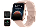 Pink Smart Watch for Women Men Bluetooth Call Voice/Dial, 1.7'' DIY Full Touch Screen Fitness Tracker with Heart Rate Sleep Monitor Pedometer Message Reminder 5ATM Waterproof Smartwatch for Android iOS - Tavice