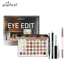 Popfeel Eye Edit Complete Eye Makeup Set | Palette, Pencil, Eyeliner, Mascara, Brush - Tavice