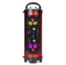 Portable Bluetooth Light Up Party Speaker System USB microSD Aux w/ Mobile Stand - Tavice
