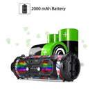 Portable Bluetooth Light Up Party Speaker System USB microSD Aux w/ Mobile Stand - Tavice