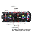 Portable Bluetooth Light Up Party Speaker System USB microSD Aux w/ Mobile Stand - Tavice