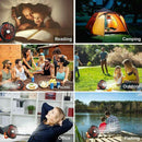 Portable Camping Fan LED Light Rechargeable Outdoor Tent Lantern w/ Hook Remote - Tavice
