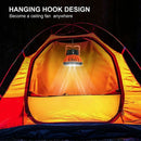 Portable Camping Fan LED Light Rechargeable Outdoor Tent Lantern w/ Hook Remote - Tavice