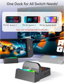 Portable TV Dock for Nintendo Switch 2 / Switch 1 / Switch OLED | 4K HDMI, USB 3.0, USB - C Power, RGB Light - Tavice