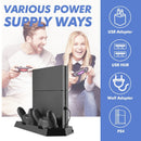 PS4 Stand Dock Controller Charger Cooling Fan Hub USB For Playstation 4 PS4 Slim - Tavice