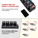 Rapid 4 Port Charger for Milwaukee 18V Battery M18 Charger【Fireproof material】 - Tavice
