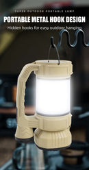 Rechargeable Solar Camping Lantern & LED Flashlight – 9 Light Modes - Tavice